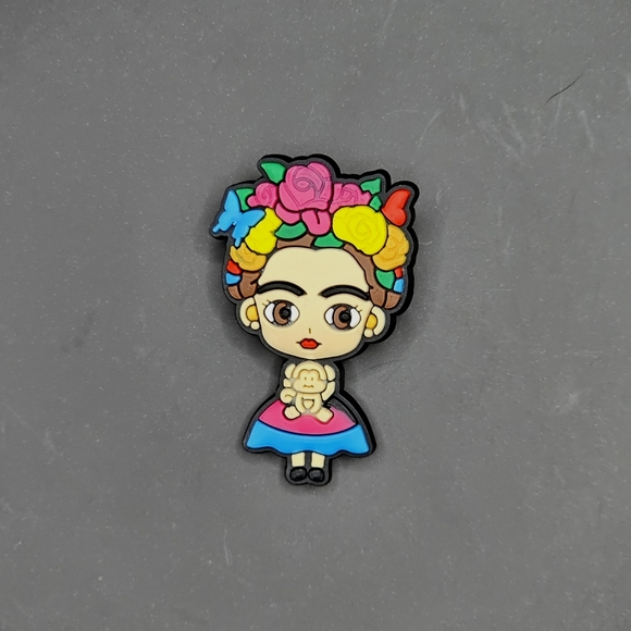 (5/$15) Frida Kahlo Croc Charm - Picture 1 of 2